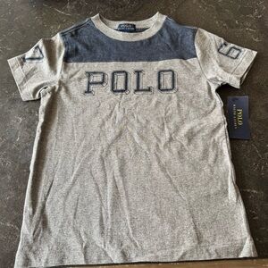 Polo by Ralph Lauren Kids Gray and Blue T-Shirt